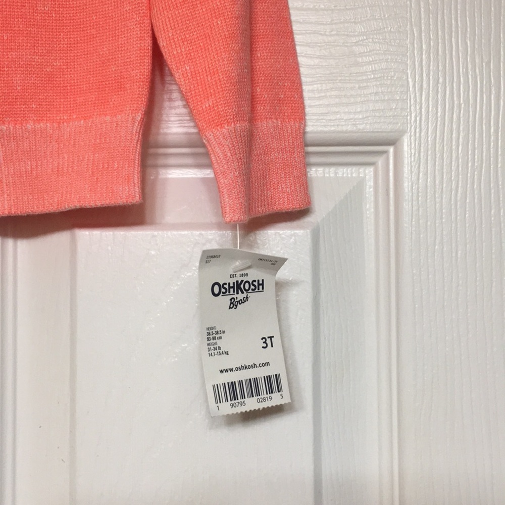 NWT- OshKosh Toddler girls sweater, 3T. - Picture 10 of 11